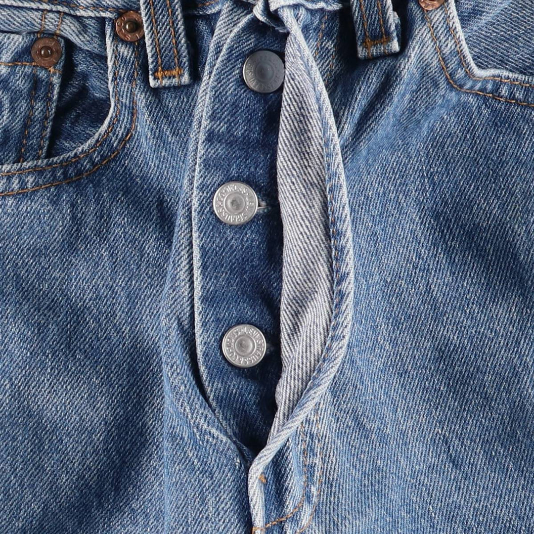 90'S Levi's 6501-0193 Straight Denim Pants, Made in USA, Women's Size L (W28), Vintage cotton blue type Vintage Second Hand