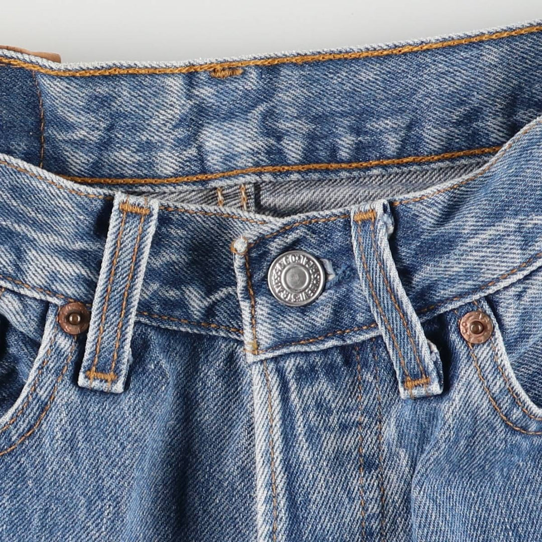 90'S Levi's 6501-0193 Straight Denim Pants, Made in USA, Women's Size L (W28), Vintage cotton blue type Vintage Second Hand