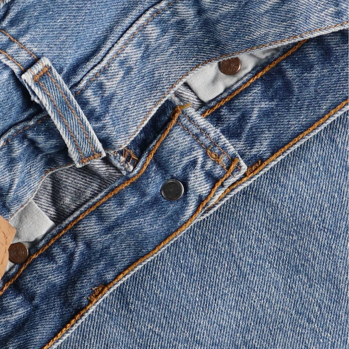 90'S Levi's 6501-0193 Straight Denim Pants, Made in USA, Women's Size L (W28), Vintage cotton blue type Vintage Second Hand