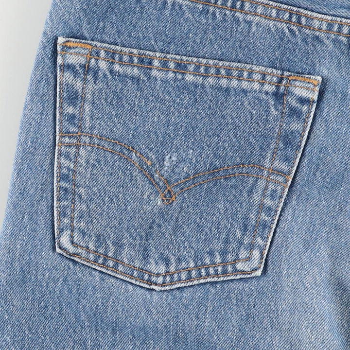 90'S Levi's 6501-0193 Straight Denim Pants, Made in USA, Women's Size L (W28), Vintage cotton blue type Vintage Second Hand