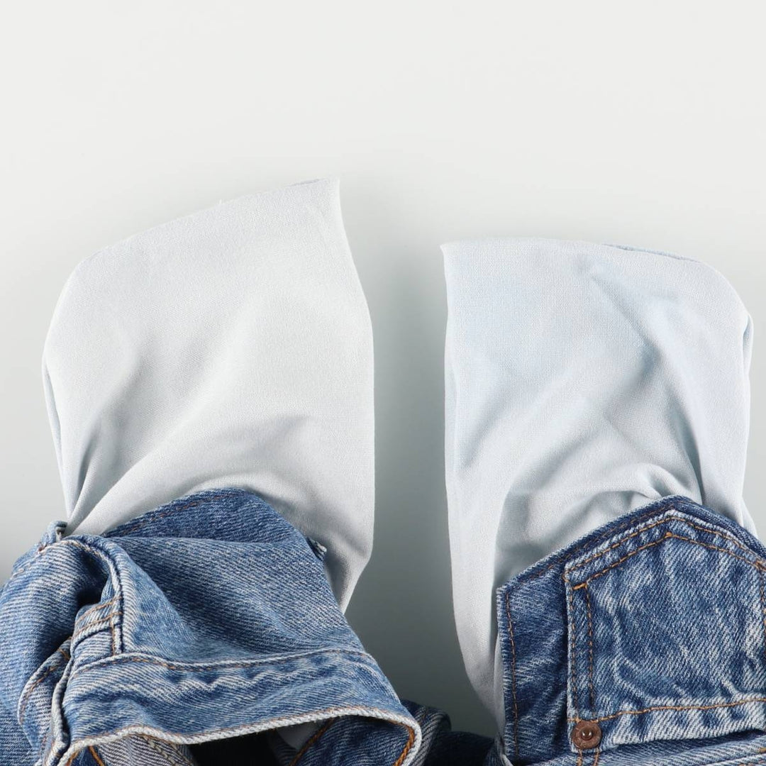 90'S Levi's 6501-0193 Straight Denim Pants, Made in USA, Women's Size L (W28), Vintage cotton blue type Vintage Second Hand