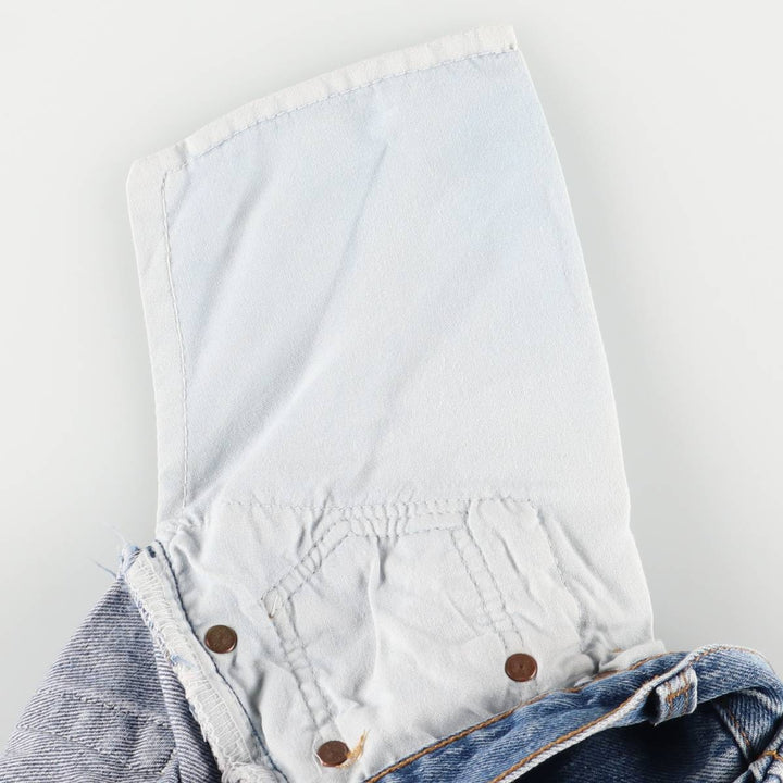 90'S Levi's 6501-0193 Straight Denim Pants, Made in USA, Women's Size L (W28), Vintage cotton blue type Vintage Second Hand