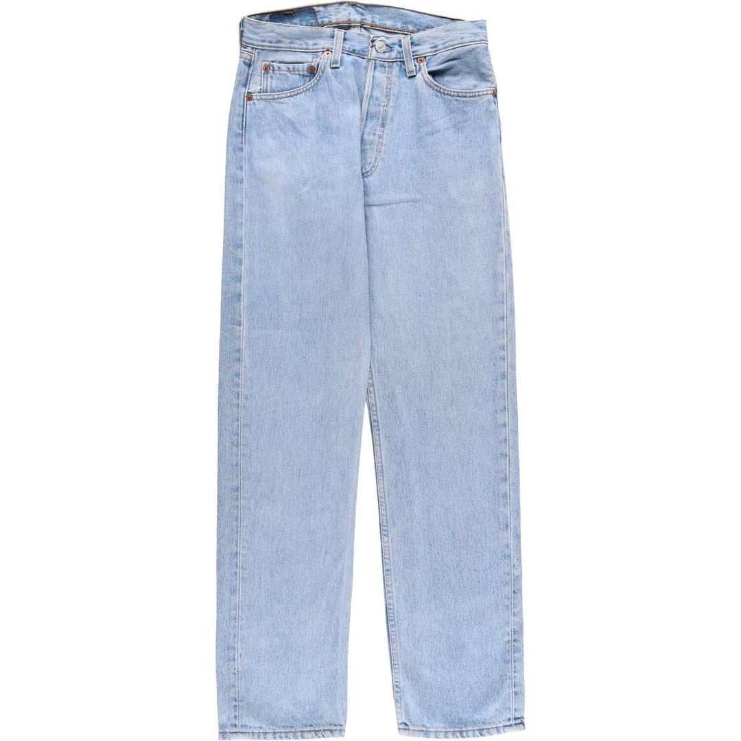 90'S Levi's 6501-0133 Straight-leg Denim Pants, Made in USA, Women's Size L (W29), Vintage cotton blue type Vintage Second Hand