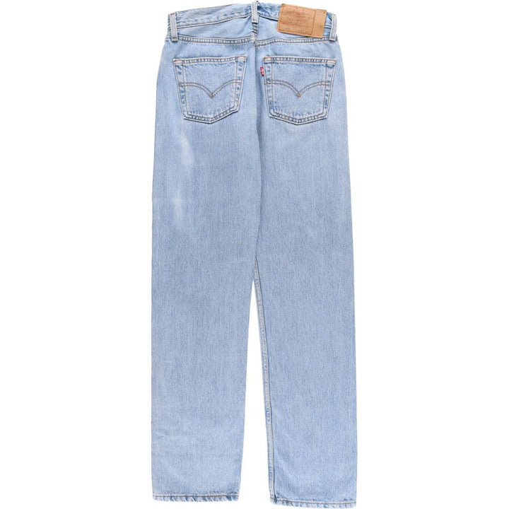 90'S Levi's 6501-0133 Straight-leg Denim Pants, Made in USA, Women's Size L (W29), Vintage cotton blue type Vintage Second Hand