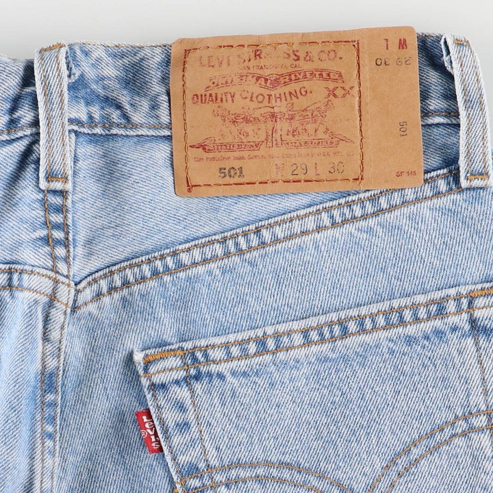 90'S Levi's 6501-0133 Straight-leg Denim Pants, Made in USA, Women's Size L (W29), Vintage cotton blue type Vintage Second Hand