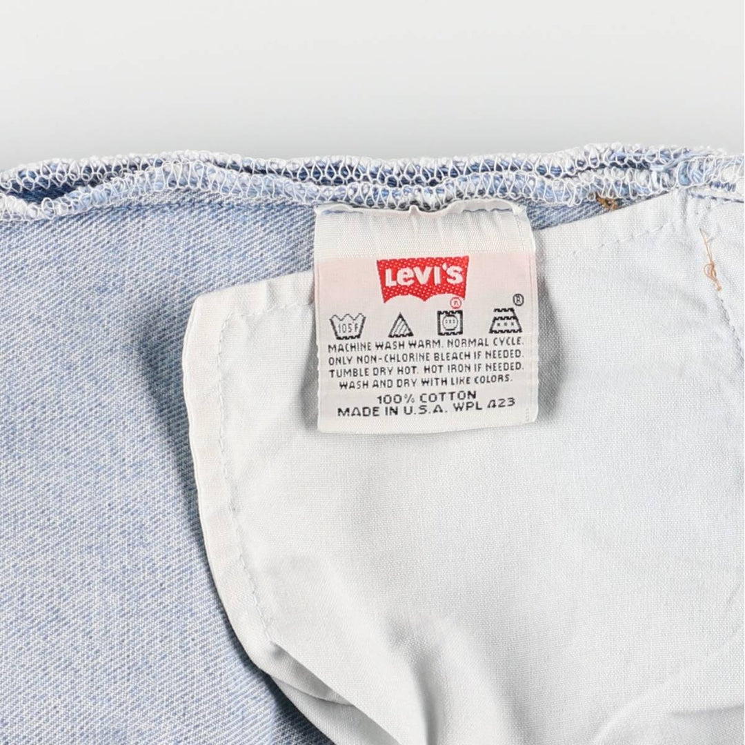 90'S Levi's 6501-0133 Straight-leg Denim Pants, Made in USA, Women's Size L (W29), Vintage cotton blue type Vintage Second Hand