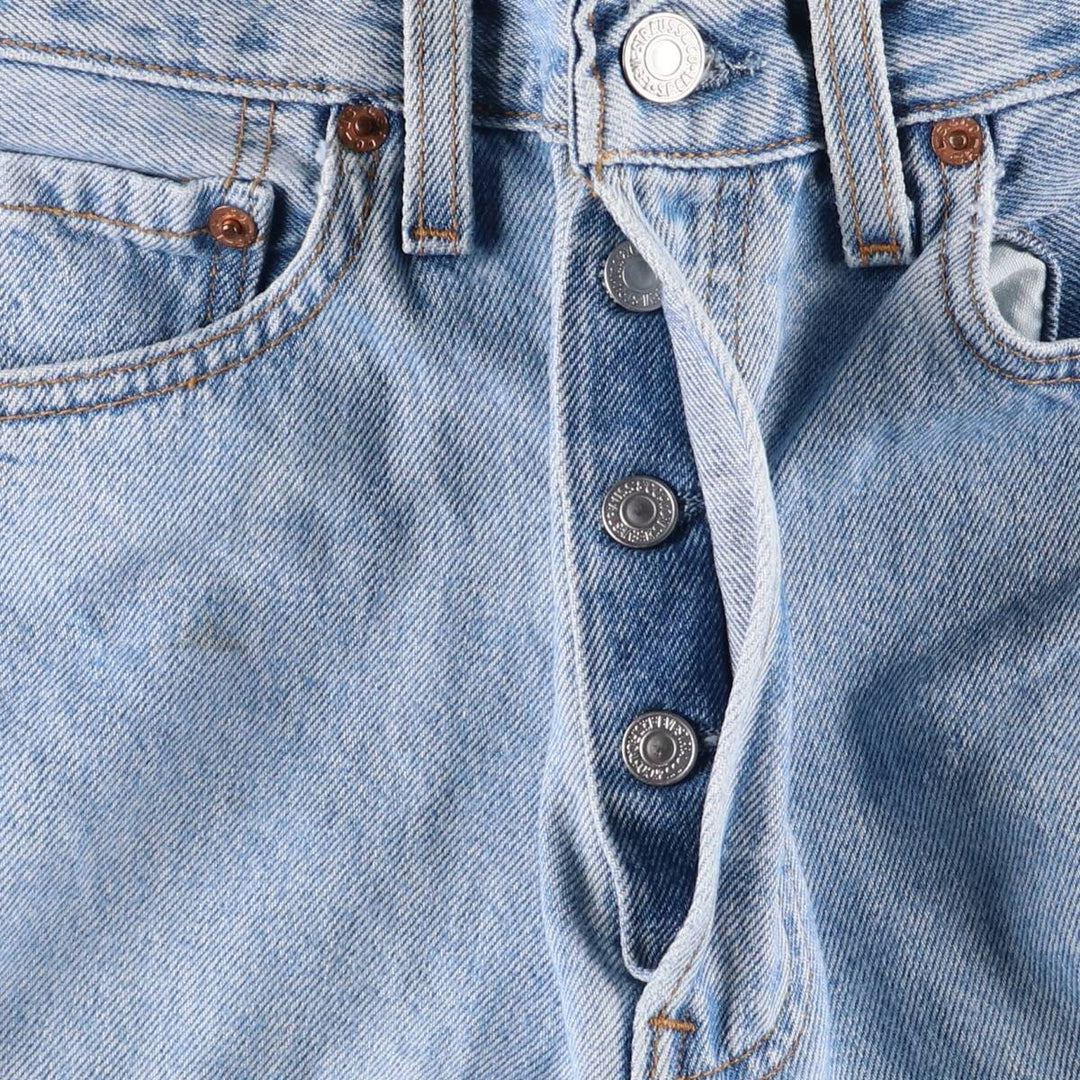 90'S Levi's 6501-0133 Straight-leg Denim Pants, Made in USA, Women's Size L (W29), Vintage cotton blue type Vintage Second Hand