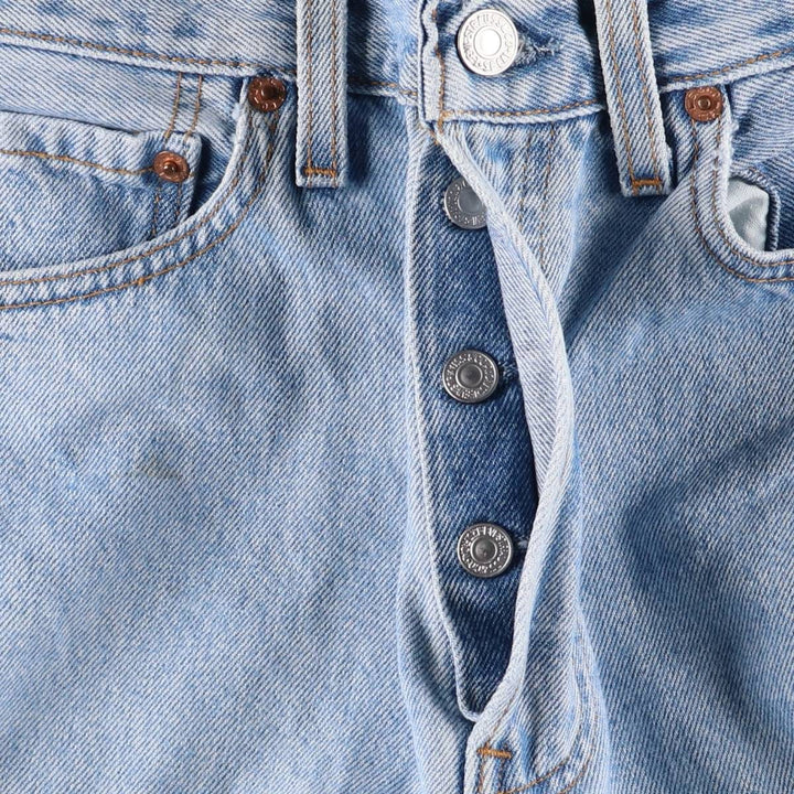 90'S Levi's 6501-0133 Straight-leg Denim Pants, Made in USA, Women's Size L (W29), Vintage cotton blue type Vintage Second Hand