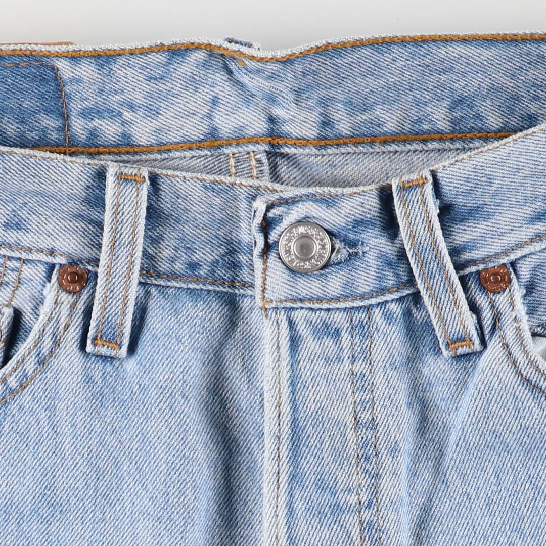 90'S Levi's 6501-0133 Straight-leg Denim Pants, Made in USA, Women's Size L (W29), Vintage cotton blue type Vintage Second Hand