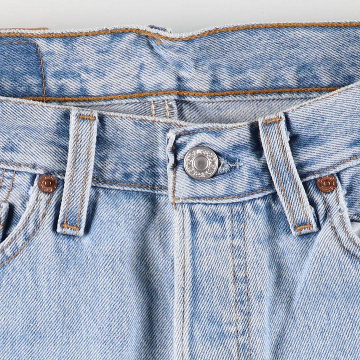 90'S Levi's 6501-0133 Straight-leg Denim Pants, Made in USA, Women's Size L (W29), Vintage cotton blue type Vintage Second Hand