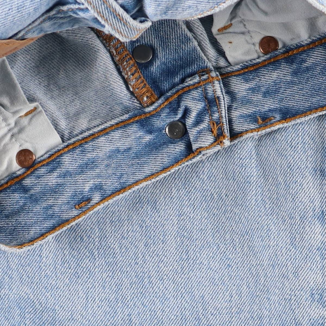 90'S Levi's 6501-0133 Straight-leg Denim Pants, Made in USA, Women's Size L (W29), Vintage cotton blue type Vintage Second Hand