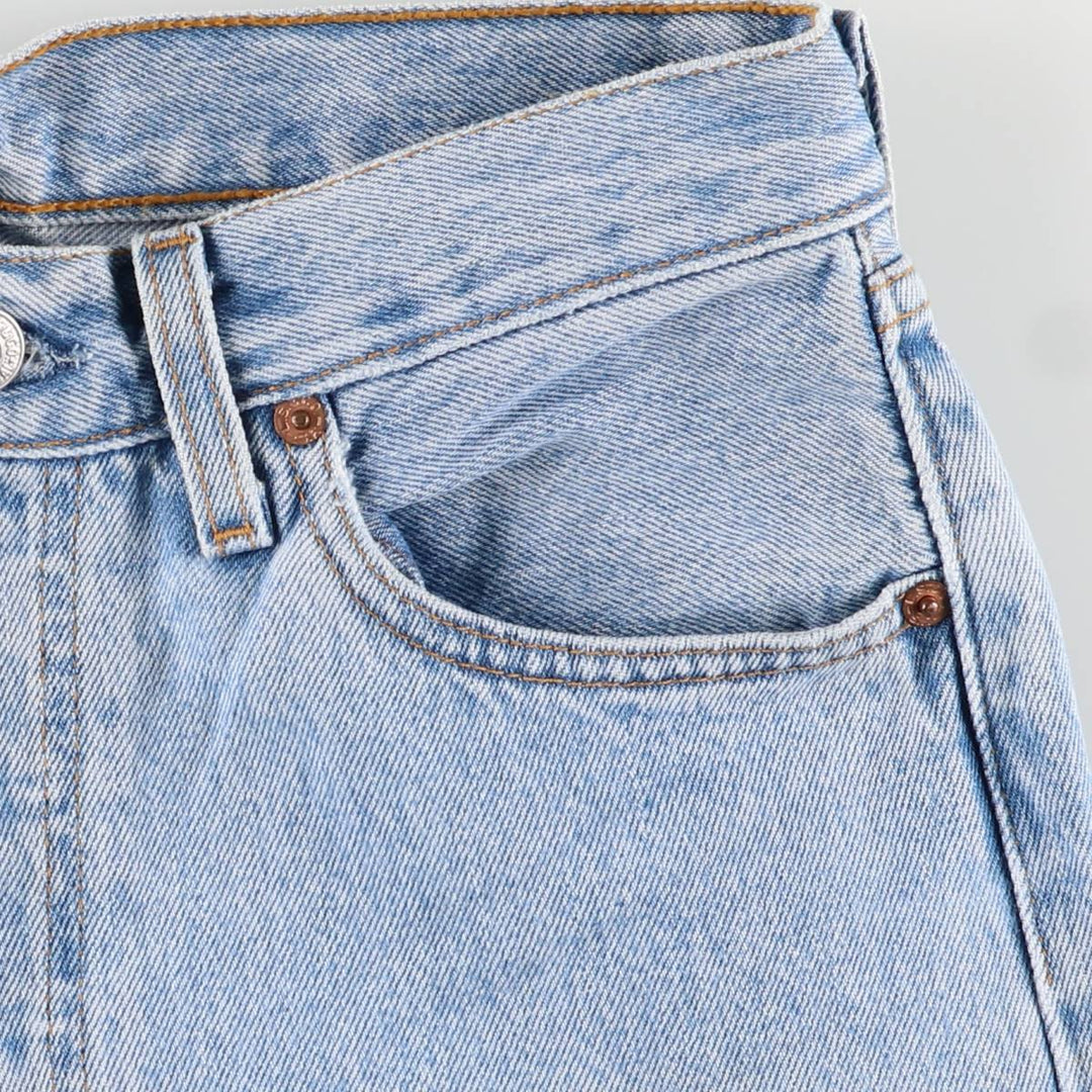 90'S Levi's 6501-0133 Straight-leg Denim Pants, Made in USA, Women's Size L (W29), Vintage cotton blue type Vintage Second Hand