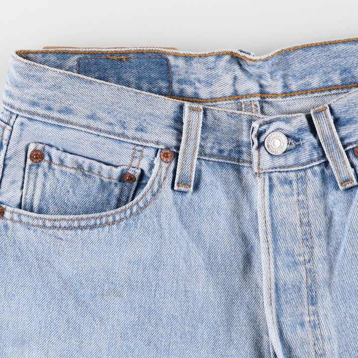 90'S Levi's 6501-0133 Straight-leg Denim Pants, Made in USA, Women's Size L (W29), Vintage cotton blue type Vintage Second Hand