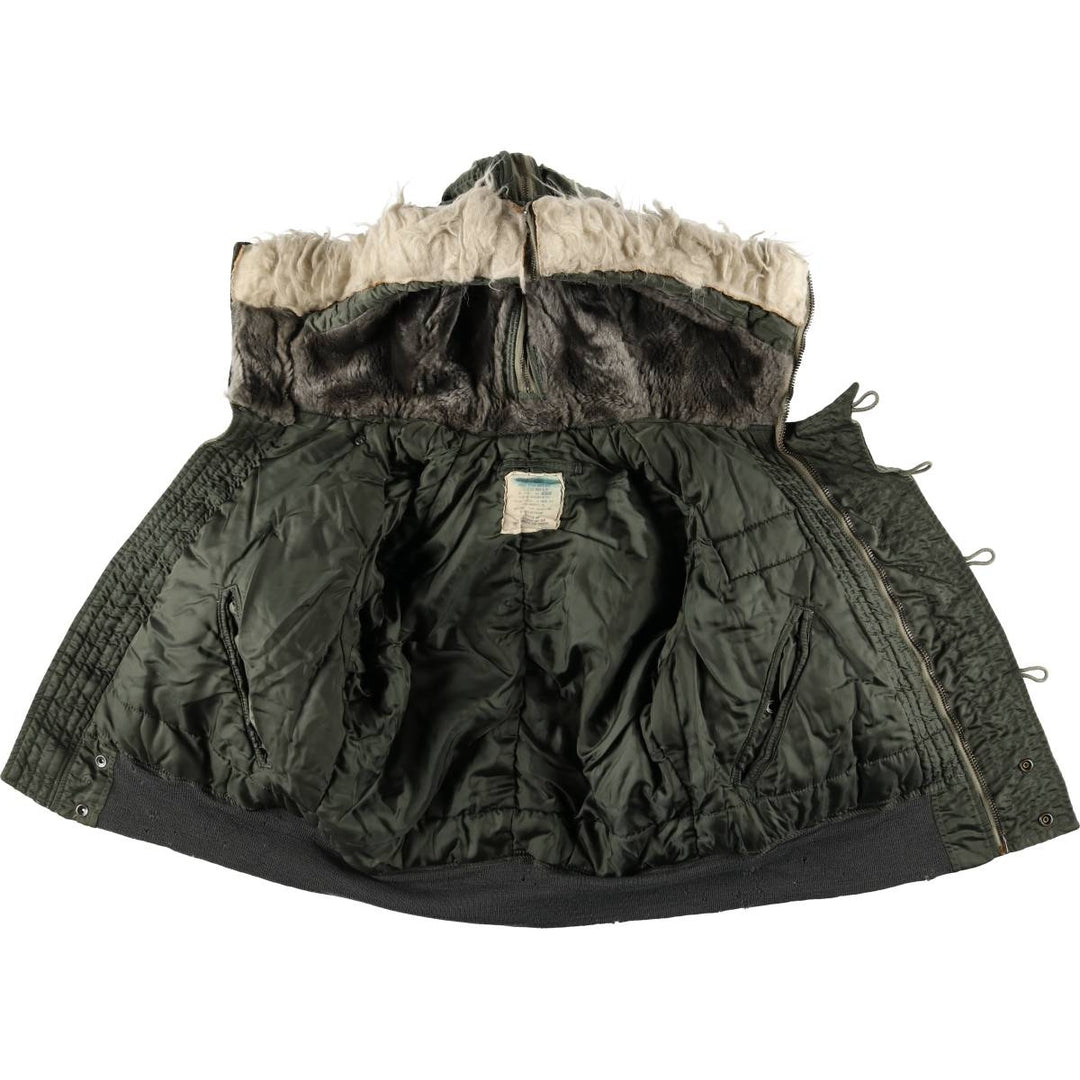 Authentic 1970'S US military N-2B padded military flight jacket, made in the USA, medium, equivalent to men's size M Nylon Khaki type Vintage Second Hand