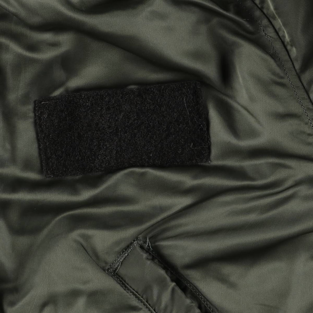 Authentic 1970'S US military N-2B padded military flight jacket, made in the USA, medium, equivalent to men's size M Nylon Khaki type Vintage Second Hand