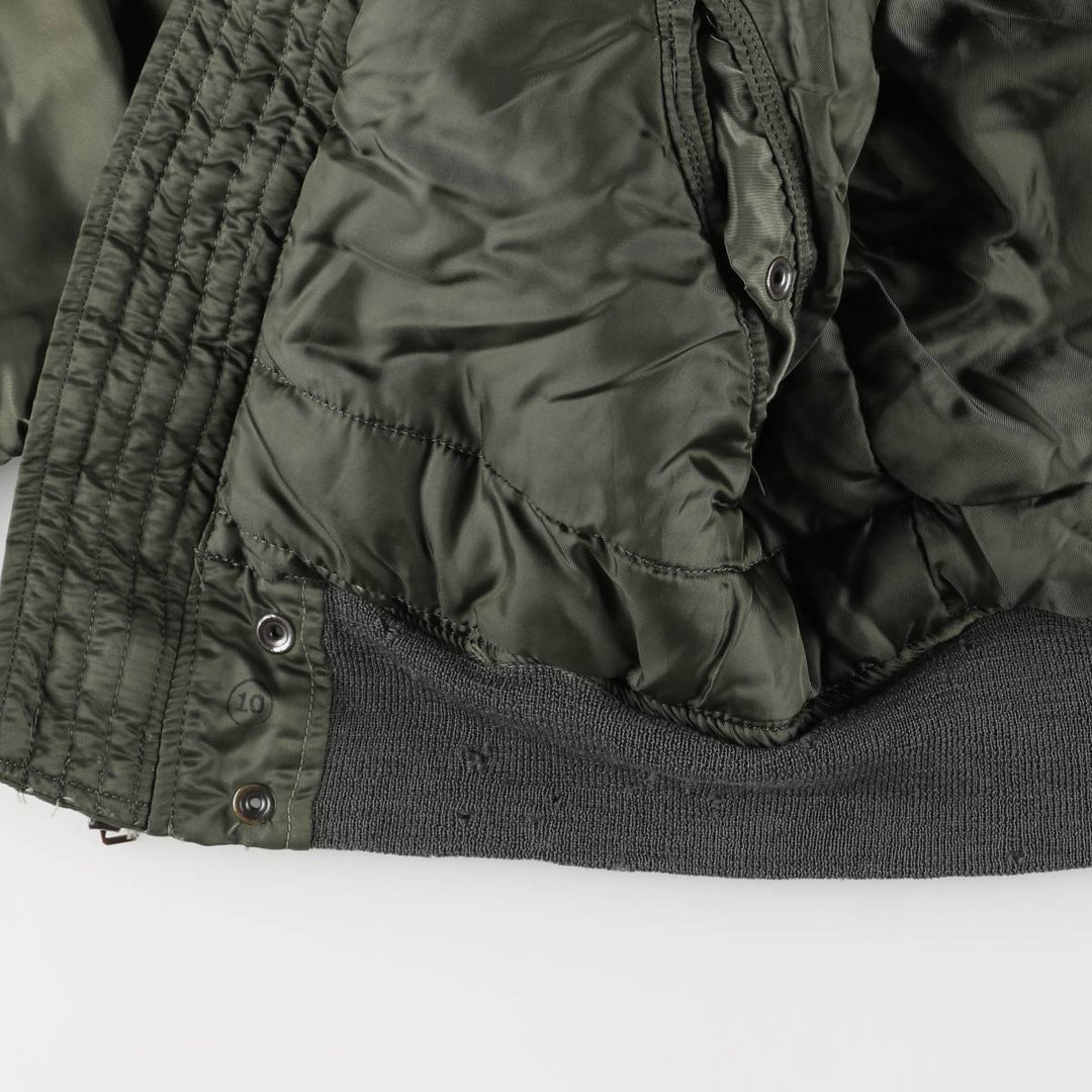 Authentic 1970'S US military N-2B padded military flight jacket, made in the USA, medium, equivalent to men's size M Nylon Khaki type Vintage Second Hand