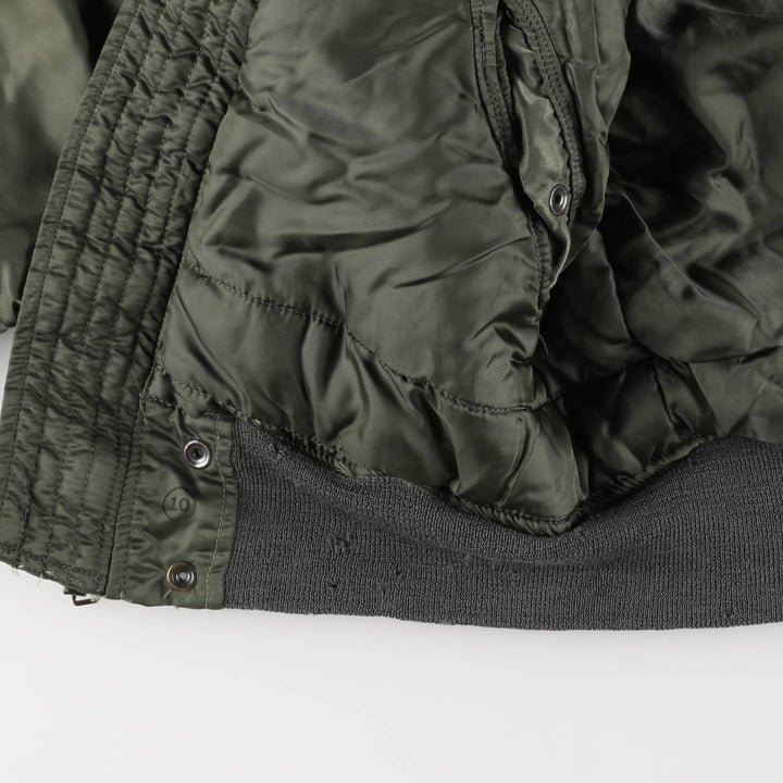 Authentic 1970'S US military N-2B padded military flight jacket, made in the USA, medium, equivalent to men's size M Nylon Khaki type Vintage Second Hand