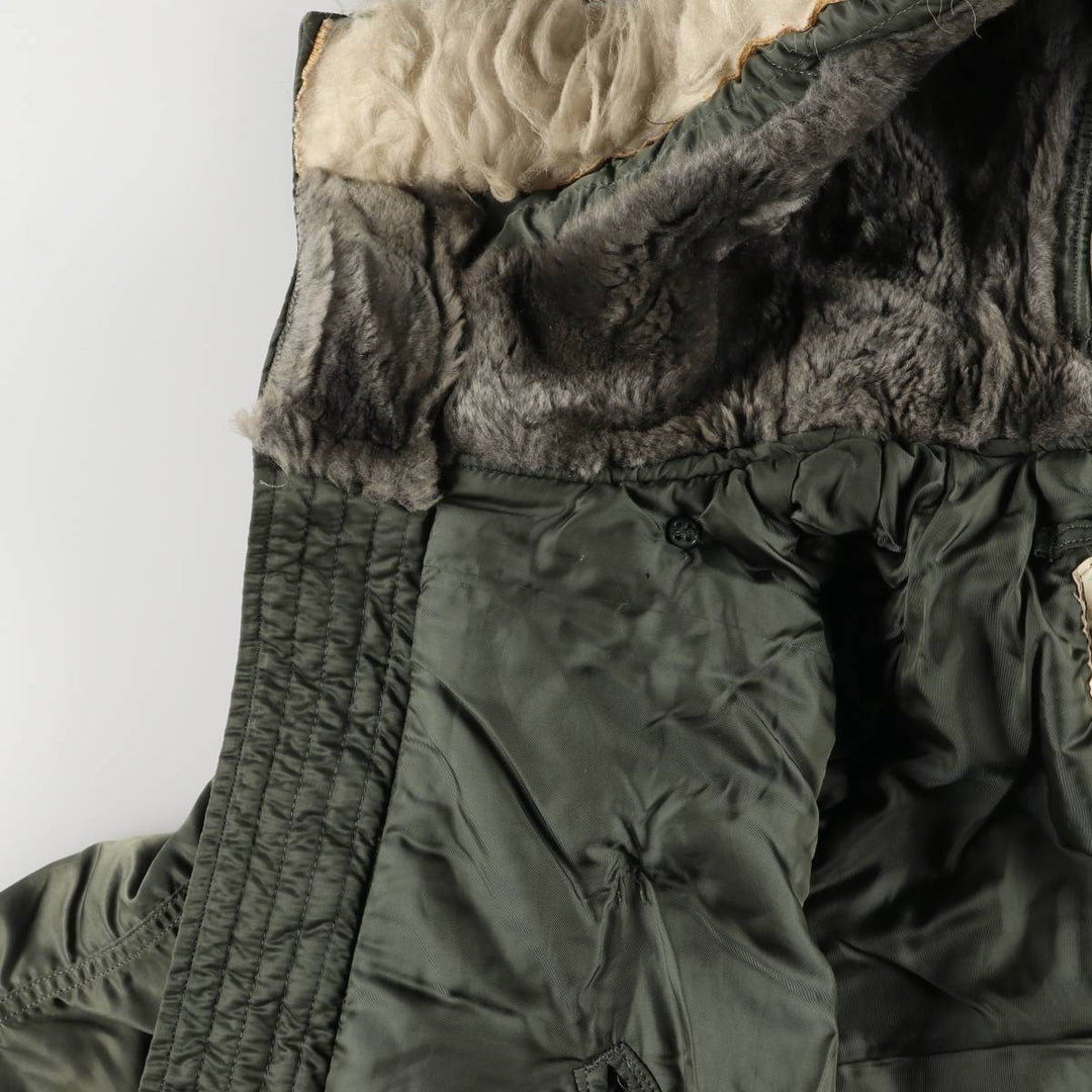 Authentic 1970'S US military N-2B padded military flight jacket, made in the USA, medium, equivalent to men's size M Nylon Khaki type Vintage Second Hand