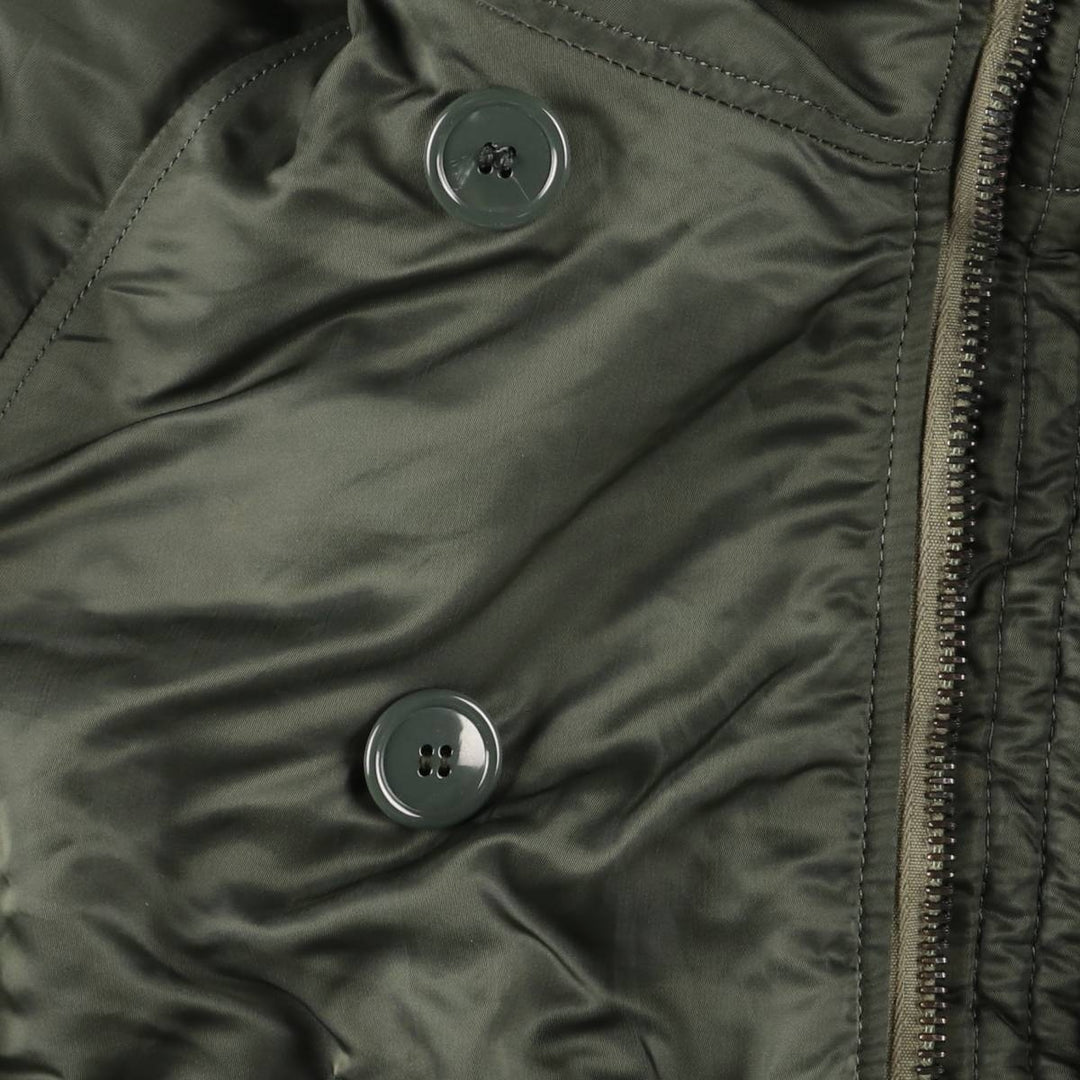 Authentic 1970'S US military N-2B padded military flight jacket, made in the USA, medium, equivalent to men's size M Nylon Khaki type Vintage Second Hand