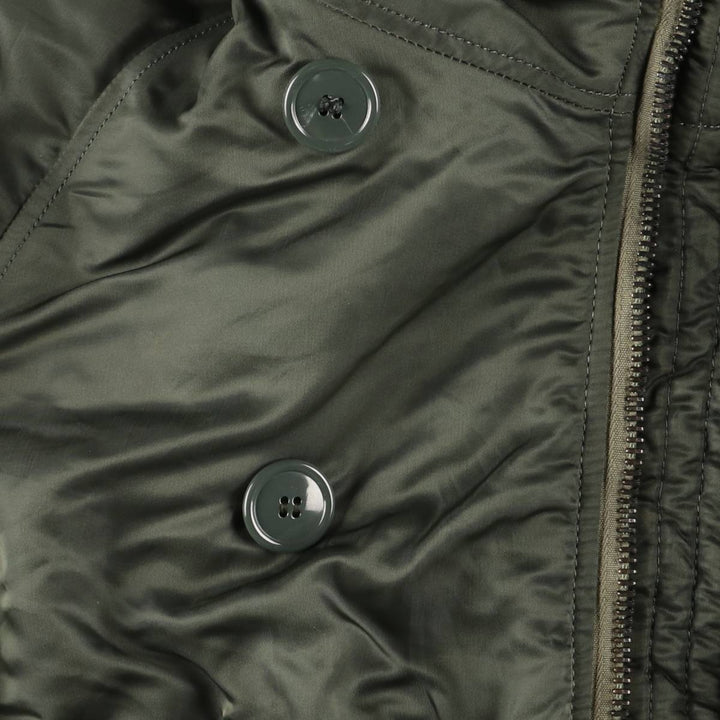 Authentic 1970'S US military N-2B padded military flight jacket, made in the USA, medium, equivalent to men's size M Nylon Khaki type Vintage Second Hand