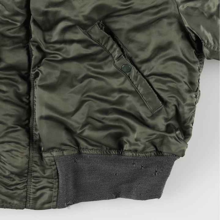 Authentic 1970'S US military N-2B padded military flight jacket, made in the USA, medium, equivalent to men's size M Nylon Khaki type Vintage Second Hand