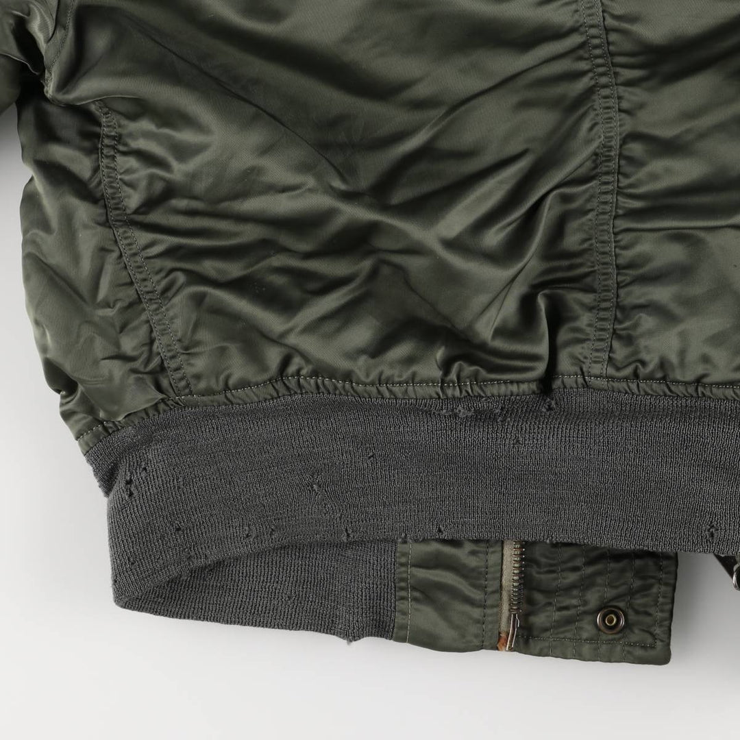 Authentic 1970'S US military N-2B padded military flight jacket, made in the USA, medium, equivalent to men's size M Nylon Khaki type Vintage Second Hand
