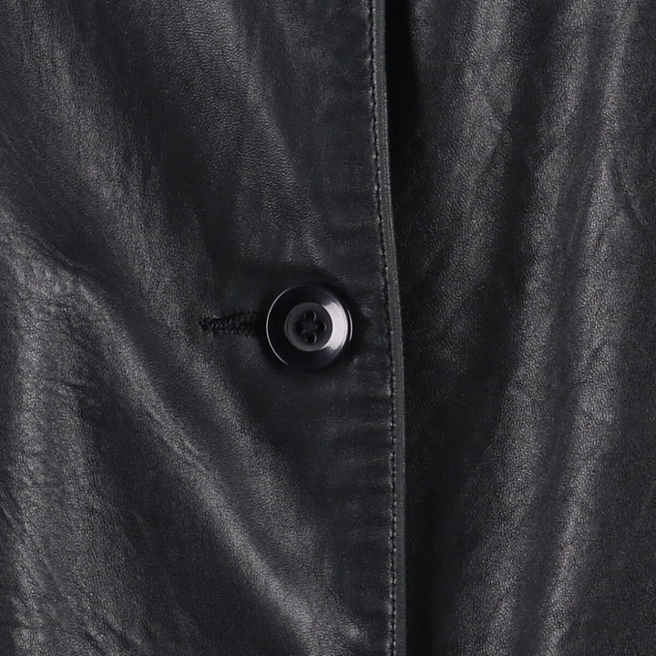 90'S GAP Old Gap Leather Jacket, Women's, Size Small, Vintage genuine leather black type Vintage Second Hand