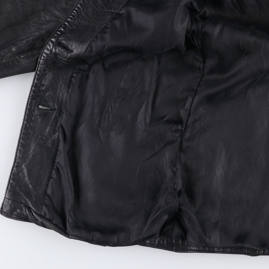 90'S GAP Old Gap Leather Jacket, Women's, Size Small, Vintage genuine leather black type Vintage Second Hand