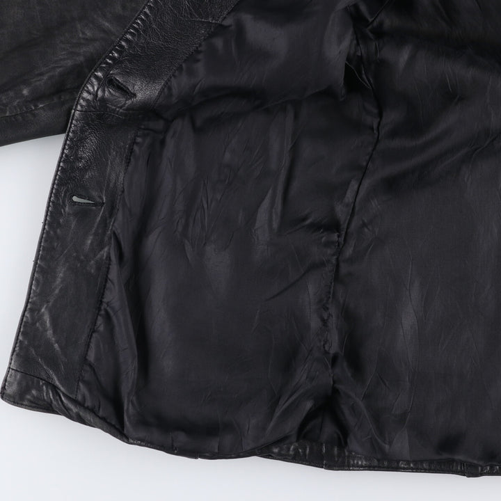 90'S GAP Old Gap Leather Jacket, Women's, Size Small, Vintage genuine leather black type Vintage Second Hand