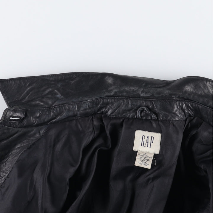 90'S GAP Old Gap Leather Jacket, Women's, Size Small, Vintage genuine leather black type Vintage Second Hand