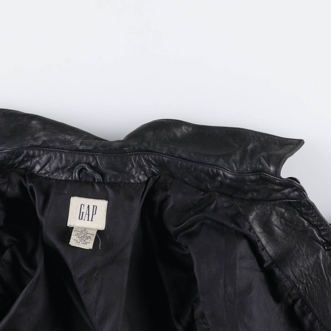 90'S GAP Old Gap Leather Jacket, Women's, Size Small, Vintage genuine leather black type Vintage Second Hand