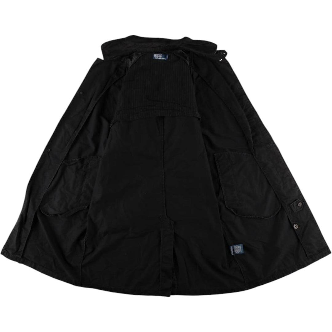 90'S Ralph Lauren POLO by Ralph Lauren Balmacaan Coat, Men's Size L cotton black type Vintage Second Hand