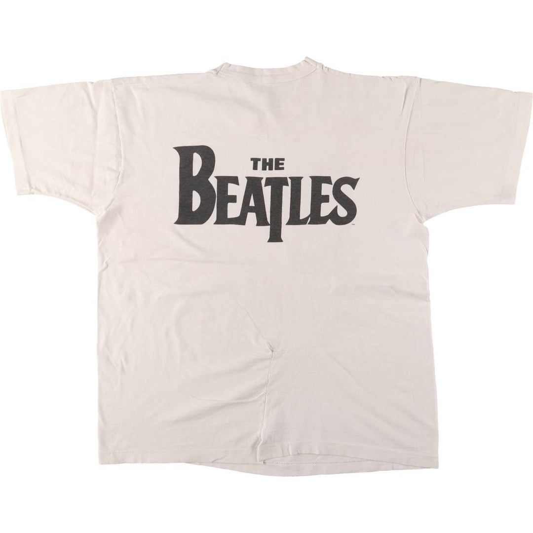 90'S Fruit of the Loom The Beatles Band T-Shirt, Made in USA, Men's Size XL cotton white type Vintage Second Hand