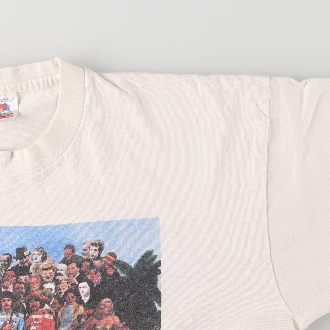 90'S Fruit of the Loom The Beatles Band T-Shirt, Made in USA, Men's Size XL cotton white type Vintage Second Hand