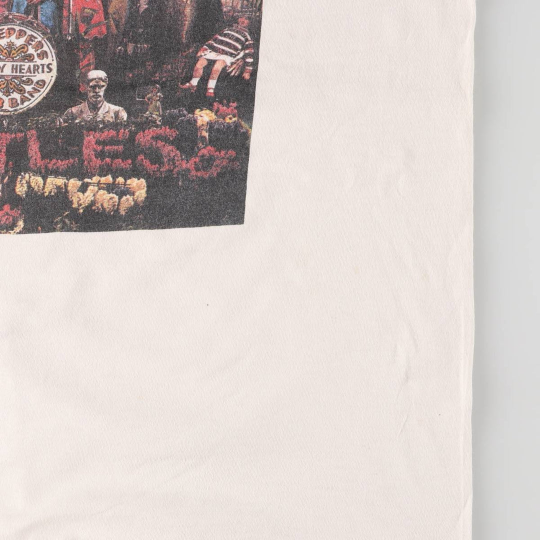 90'S Fruit of the Loom The Beatles Band T-Shirt, Made in USA, Men's Size XL cotton white type Vintage Second Hand