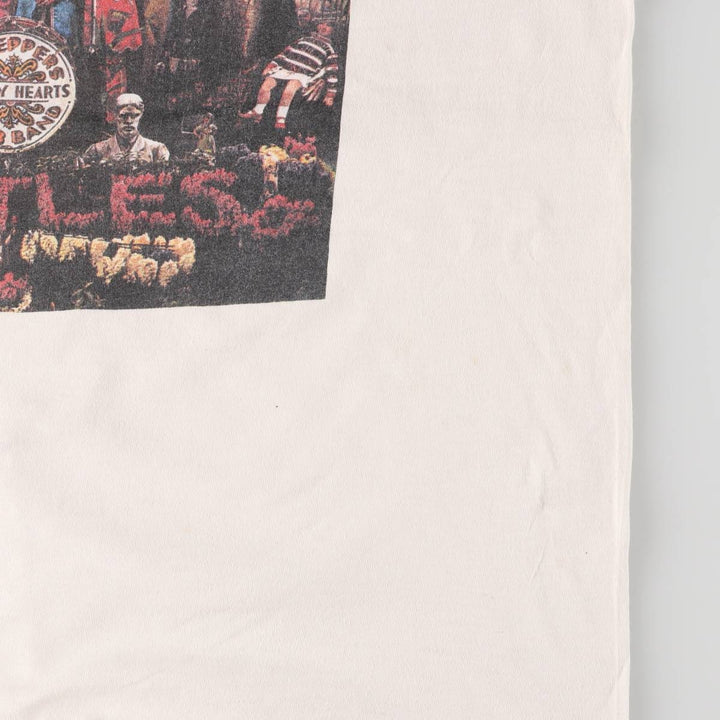 90'S Fruit of the Loom The Beatles Band T-Shirt, Made in USA, Men's Size XL cotton white type Vintage Second Hand