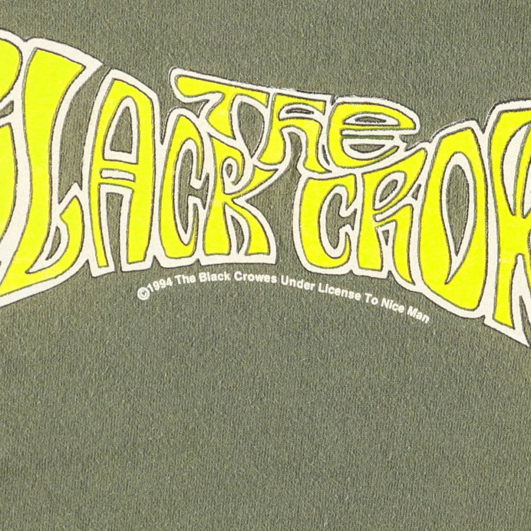 90'S Fruit of the Loom The Black Crowes Band T-Shirt, Made in USA, Men's Size XL cotton Khaki type Vintage Second Hand