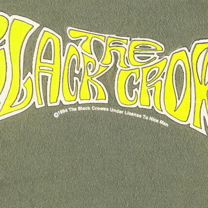 90'S Fruit of the Loom The Black Crowes Band T-Shirt, Made in USA, Men's Size XL cotton Khaki type Vintage Second Hand