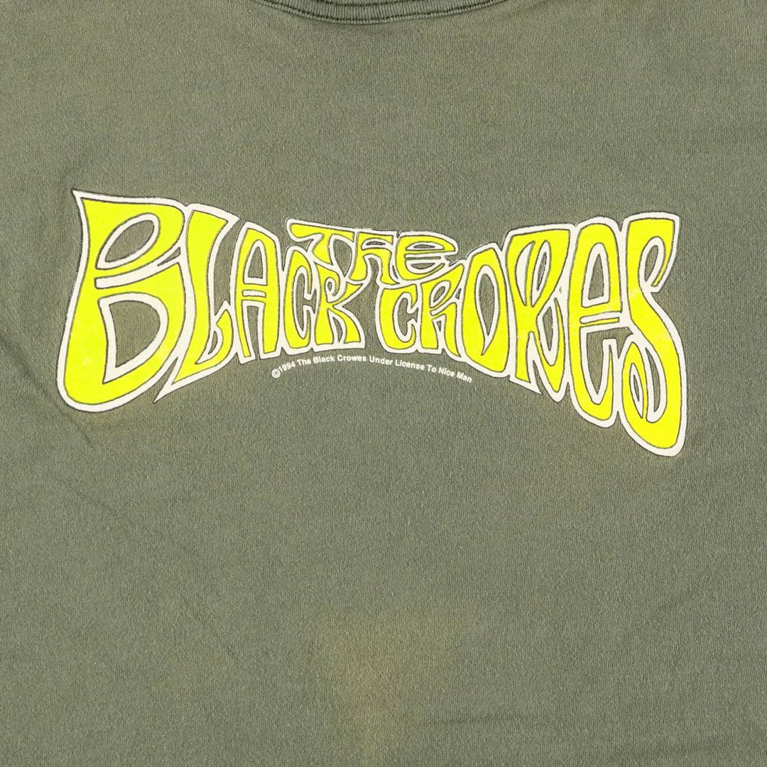 90'S Fruit of the Loom The Black Crowes Band T-Shirt, Made in USA, Men's Size XL cotton Khaki type Vintage Second Hand