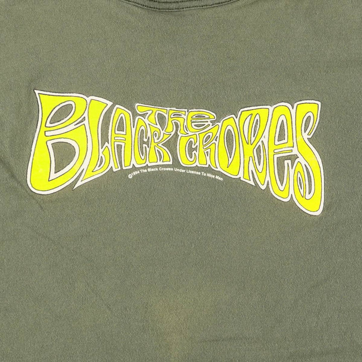 90'S Fruit of the Loom The Black Crowes Band T-Shirt, Made in USA, Men's Size XL cotton Khaki type Vintage Second Hand