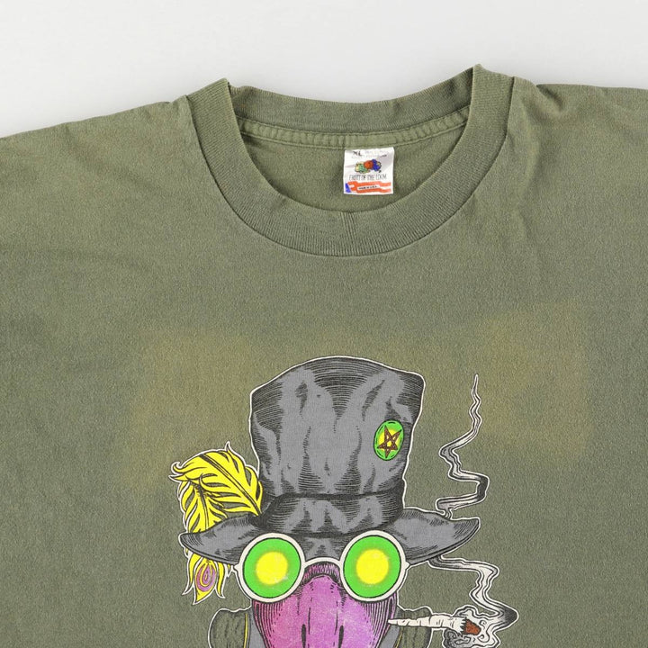 90'S Fruit of the Loom The Black Crowes Band T-Shirt, Made in USA, Men's Size XL cotton Khaki type Vintage Second Hand