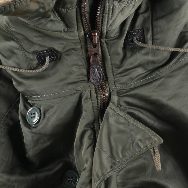 Authentic US military N-2B coyote fur padded military flight jacket, made in the USA, medium, men's size M, vintage. wool Khaki type Vintage Second Hand