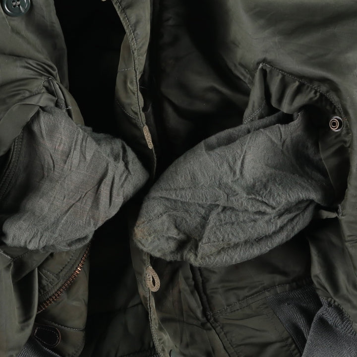 Authentic US military N-2B coyote fur padded military flight jacket, made in the USA, medium, men's size M, vintage. wool Khaki type Vintage Second Hand