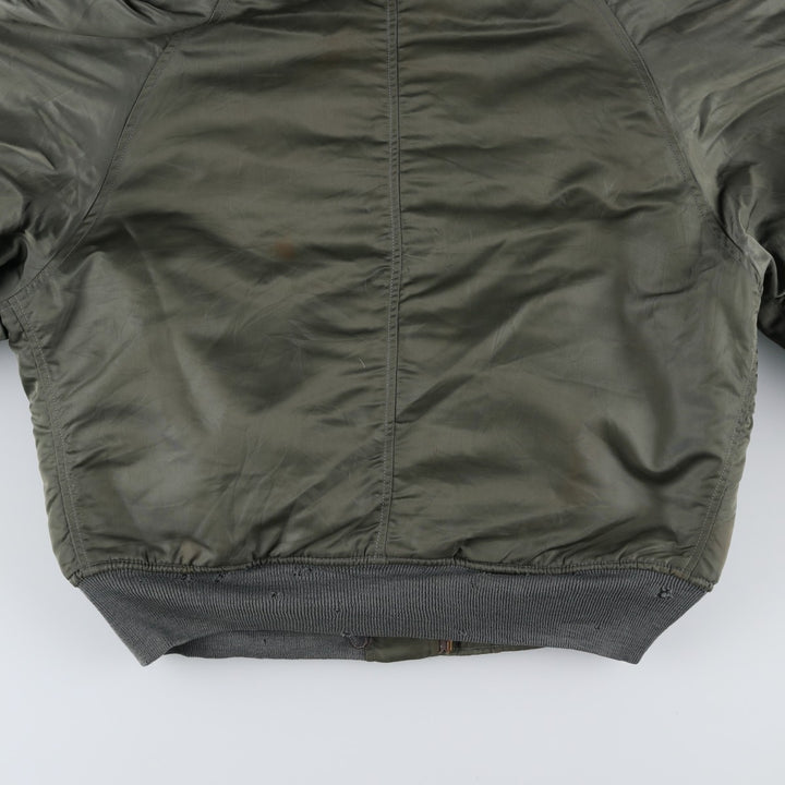 Authentic US military N-2B coyote fur padded military flight jacket, made in the USA, medium, men's size M, vintage. wool Khaki type Vintage Second Hand