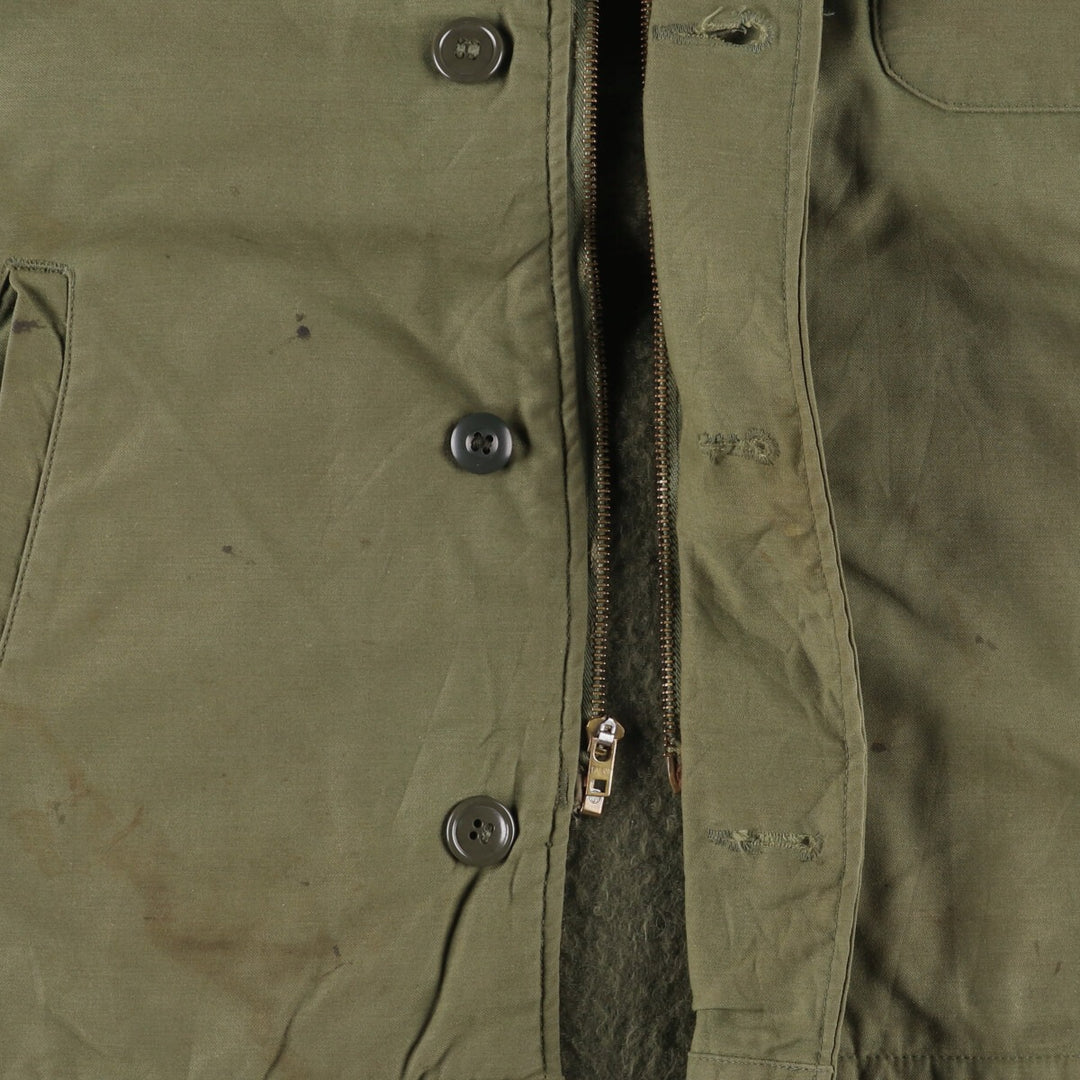Authentic US Navy Military Deck Jacket, Made in USA, Men's Size Medium, Vintage unclear Khaki type Vintage Second Hand