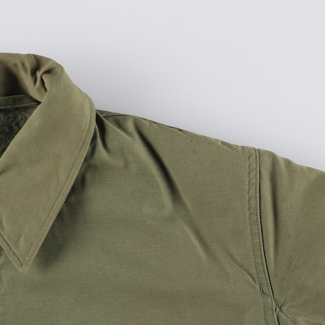 Authentic US Navy Military Deck Jacket, Made in USA, Men's Size Medium, Vintage unclear Khaki type Vintage Second Hand