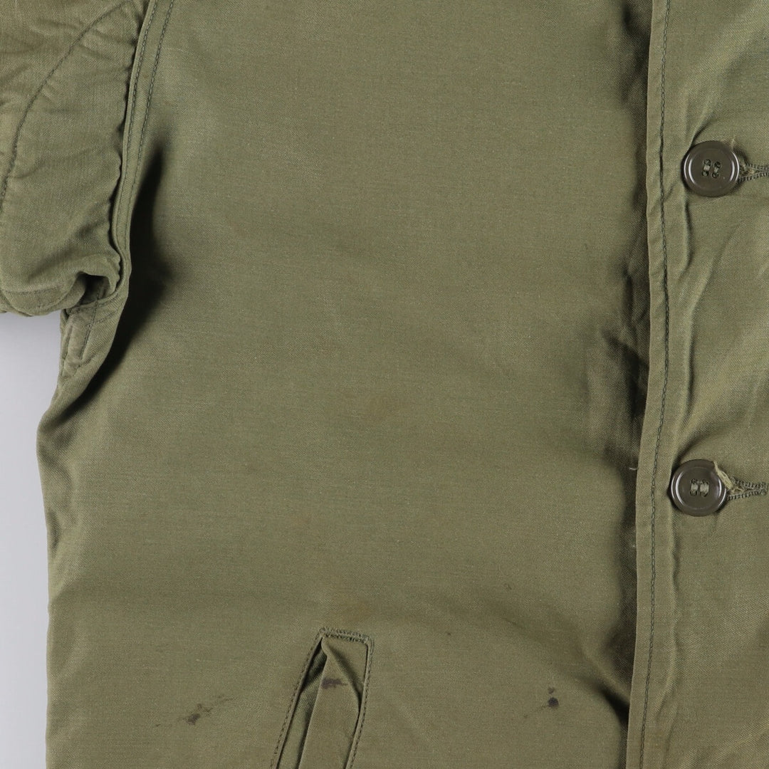 Authentic US Navy Military Deck Jacket, Made in USA, Men's Size Medium, Vintage unclear Khaki type Vintage Second Hand