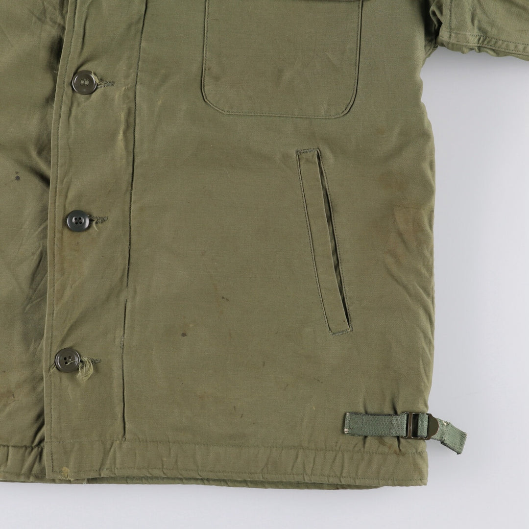 Authentic US Navy Military Deck Jacket, Made in USA, Men's Size Medium, Vintage unclear Khaki type Vintage Second Hand