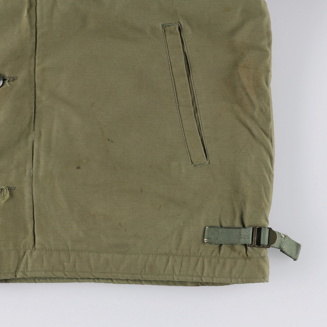 Authentic US Navy Military Deck Jacket, Made in USA, Men's Size Medium, Vintage unclear Khaki type Vintage Second Hand