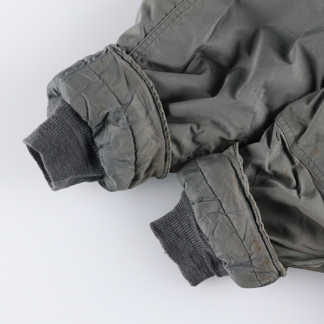 1980'S US Military N-3B Flight Jacket, Made in USA, Large, Men's Size L, Vintage cotton Khaki type Vintage Second Hand